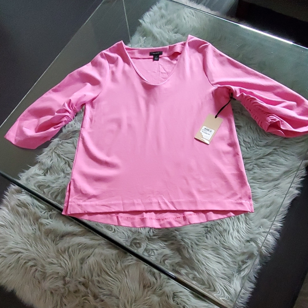 Pink Top with Emblished Sleeves